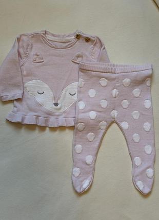 В'язаний костюм mothercare з лисичкою (1–3 міс / 56–62 см)