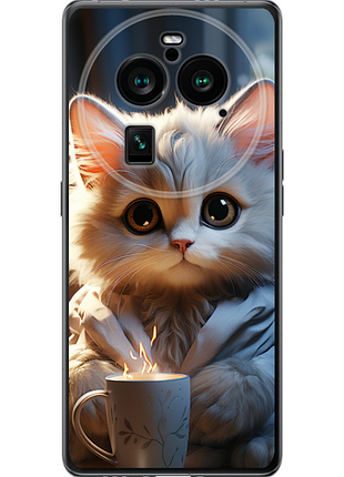Чохол на oppo find x6 pro білий кіт "5646u-3041-851"