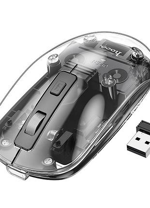 Миша hoco gm29 mysterious dual-mode silent wireless mouse dark night black