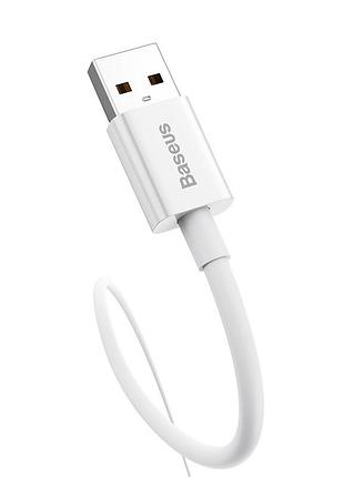 Кабель baseus superior series fast charging data cable usb to type-c 100w 2m moon white 4