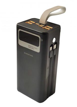 Зовнішній акумулятор power bank borofone dbt35a 400000 mah pd22,5w + швидке заряджання батарея заряджання чорний
