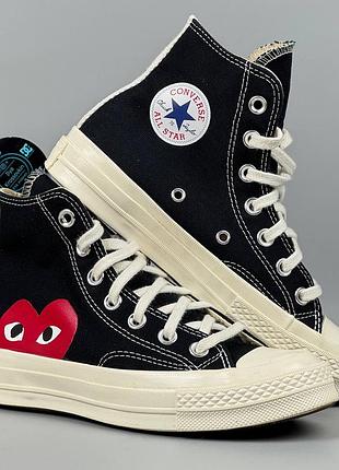 Comme des garcons play x converse chuck 70 taylor all star кеди кросівки кеды кроссовки обувь взуття черевики для міста кдг cdg конверс конвера 676