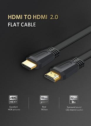 Кабель ugreen ed015 hdmi flat cable 2m (ugr-70159) 2