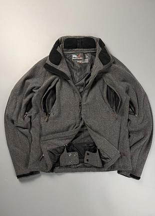 Тепла шерстяна куртка rlx ralph lauren m сіра софтшел gorpcore
