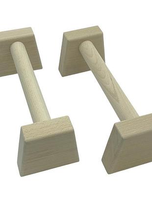 Паралетсы, упоры для отжимания деревянные wood gym push up ne-wd-30 из бука 30 см 2 шт
