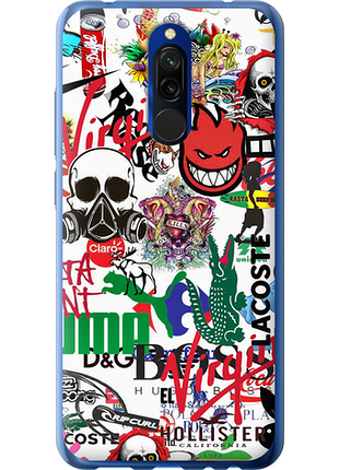 Чохол на xiaomi redmi 8 many different logos "4022u-1806-851"