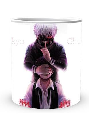 Кружка geek land біла tokyo ghoul токійський гуль руки в крові tg.02.037