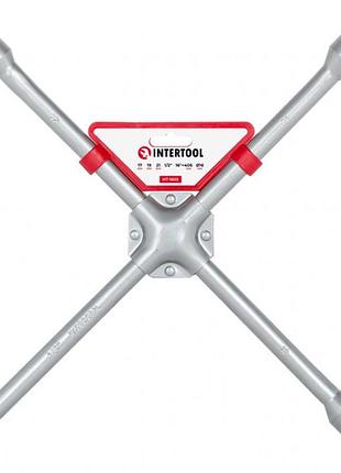 Ключ баллонный крестовый, укрепленный, 1/2", 406×16 мм, 17×19×21 мм, intertool ht-1603