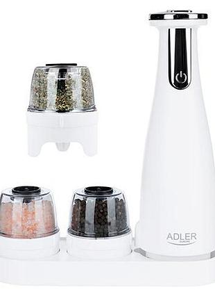 Набір з 3 млинів для спецій, солі та перцю - usb adler ad 4449w