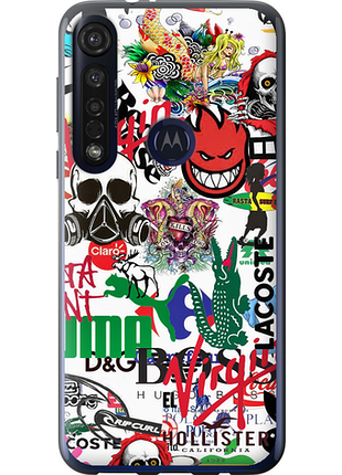 Чохол на motorola g8 plus many different logos "4022u-1837-851"