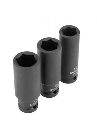 Набор головок ударных удлиненных 1/2", 3 ед. (17, 19, 21 мм), cr-mo, storm intertool et-8501