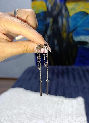 Серьги цепочки подвески