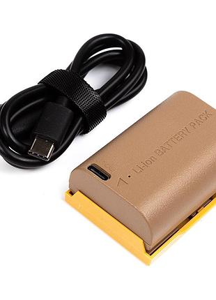 Аккумулятор powerplant canon tlp-e6 2250mah с кабелем type-c