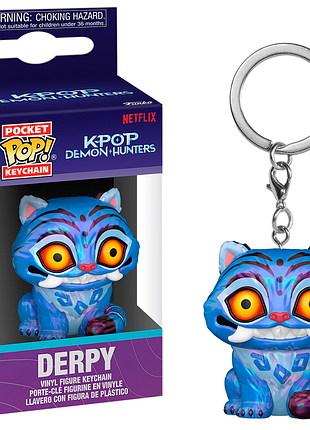 Фігурка брелок funko pop кейпоп-мисливці на демонів тигр дерпі k-pop demon hunters derpy 4 см fpkc kpdh d