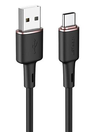 Кабель acefast c2-04 usb to type-c 3a, 1.2m, silicone, zinc connectors, black
