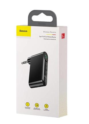 Bluetooth-ресивер baseus bsba-02 aux wireless audio receiver black 2