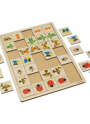 Деревянная настольная игра "укажите направление - 2" ubumblebees (псф007) psf007 пазл-сортер
