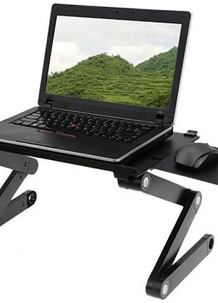 Столик трансформер для ноутбука laptop table t8, подставка для ноутбука