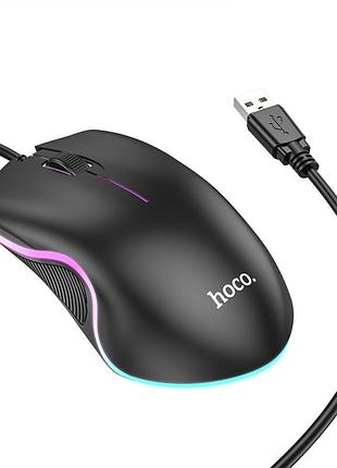 Миша hoco gm19 enjoy gaming luminous wired mouse black