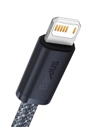 Кабель baseus dynamic series fast charging data cable usb to ip 2.4a 1m slate gray 3