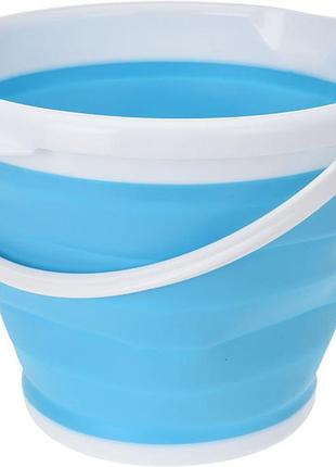 Складне відро silicon bucket 10арк., туристичне відро, силіконове відро