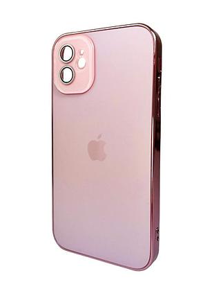Чохол для смартфона ag glass sapphire frame magsafe logo for apple iphone 12 pink