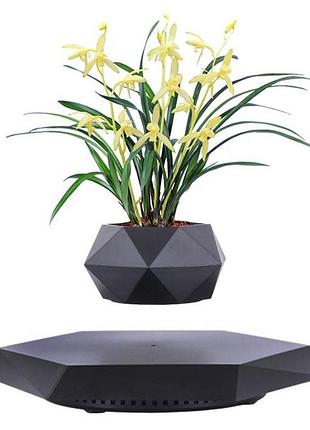 Магнитный левитационный горшок для растений hcnt magnetic levitating pot m10-pz1 black