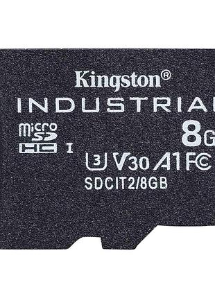 Карта пам'яті microsdhc (uhs-1 u3) kingston industrial 8gb class 10 v30 а1