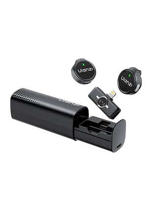 Бездротова мікрофонна система ulanzi a21 wireless microphone, dual-mic, (lightning) black