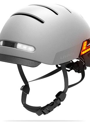 Захисний шолом livall bh51m neo (l) sandstone grey (57-61см), акустика, мікрофон, сигнали поворотів та стопів, додаток, пульт