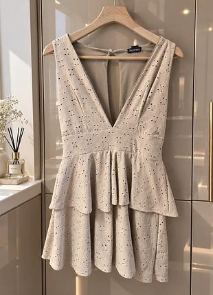 Жіночий ромпер boohoo jersey broderie ruffle flippy playsuit