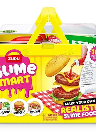 Ігровий набір зі слаймами "бургер" slime mart 15905a із серії "shopping basket"