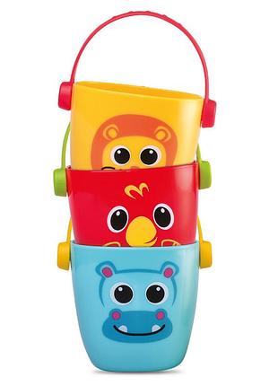 Игрушечные ведерки "водо-играйчики" kiddi smart 4332-ks для игры в ванной