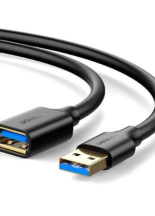 Подовжувач ugreen us129 usb 3.0 extension male cable 1m (black) (ugr-10368)
