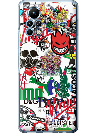 Чохол на infinix note 11 pro many different logos "4022u-2865-851"