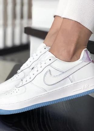 Кроссовки nike белые женские форсы кожаные найк (размеры: 36,37,38,39,40,41)