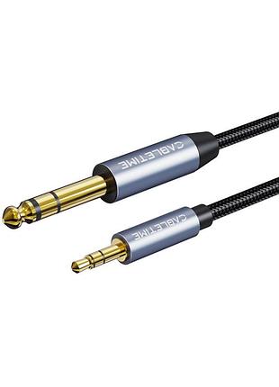 Аудіо кабель cabletime 6.35 мм (m) - 3.5 мм (m), 3 м (cf25n)
