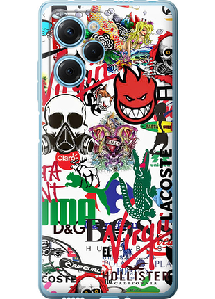 Чохол на xiaomi redmi note 12 pro speed many different logos "4022u-3334-851"