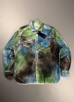 Вельветова сорочка bagutta milano m нова з бірками tie-dye вестерн