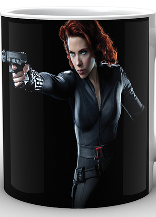 Кружка geek land белая черная вдова black widow черная вдова выстрел bw.02.006.953