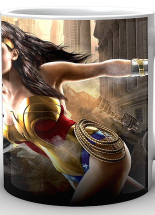 Кружка geekland белая чудо-женщина wonder woman run ww.02.015