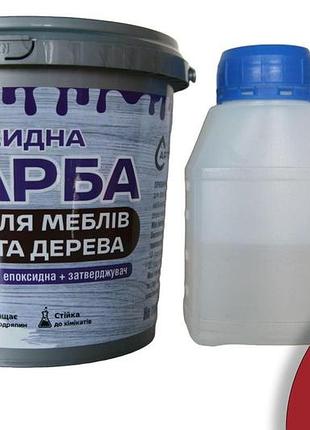 Епоксидна фарба для меблів та дерева artcraft 3 кг червона двокомпонентна (а+в) plastall