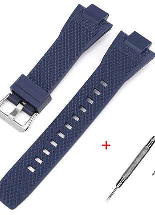 Ремінець для casio g-shock gst-b400 dark blue si