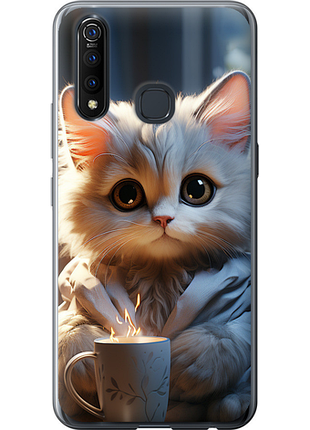 Чохол на vivo z5x білий кіт "5646u-1765-851"