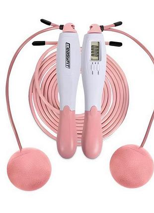 Скакалка швидкісна з лічильником twinrope ef-1909-wp 2,8 метра