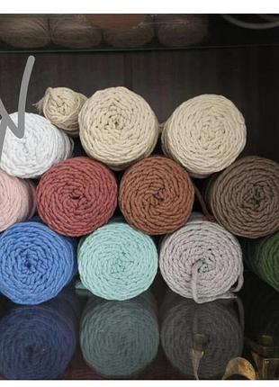 Шпагат для макраме плетіння шнур нитка бобіна моток для вязання yarn art трьохпрядна 3 мм 5 мм для рукоділля shikimiki macrame cord мотузка