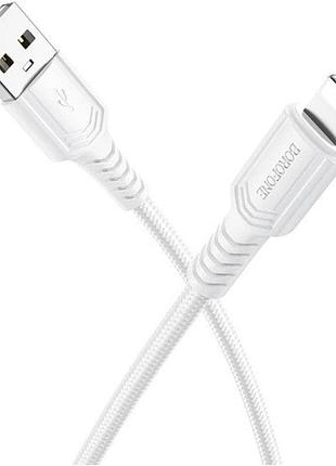 Кабель borofone bx116 certain charging data cable ip white 2