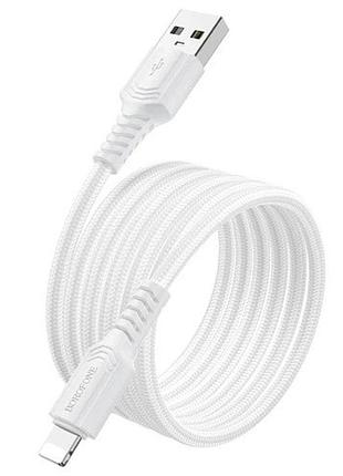 Кабель borofone bx116 certain charging data cable ip white 3