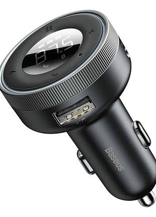 Азу с fm-модулятором baseus enjoy car wireless mp3 charger (wireless 5.0+5v/3.4a) black