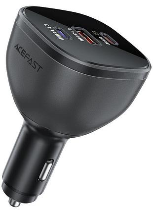 Автомобільний зарядний пристрій acefast b14 165w (2*usb-c+usb-a) 3-port car charger black